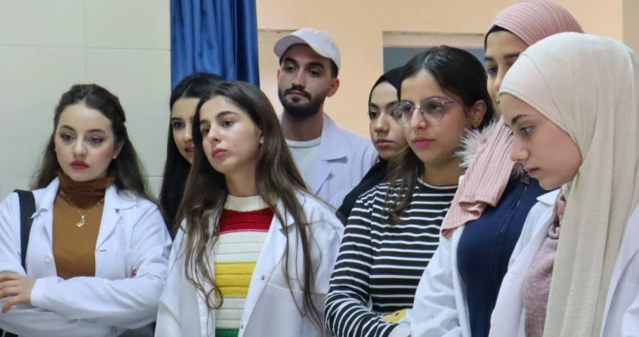 زيارة ميدانية إلى شعبة المعالجة الفيزيائية في مشفى تشرين الجامعي
