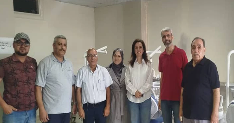 وفد نقابة المهندسين فرع حماه يزور كلية طب الأسنان بجامعة قرطبة الخاصة