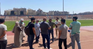 زيارة علمية لطلاب كلية الهندسة المعمارية إلى منشآت ملاعب الحمدانية